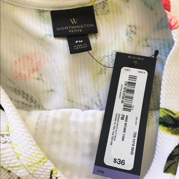 Worthington Floral Scuba Top - Picture 4 of 4